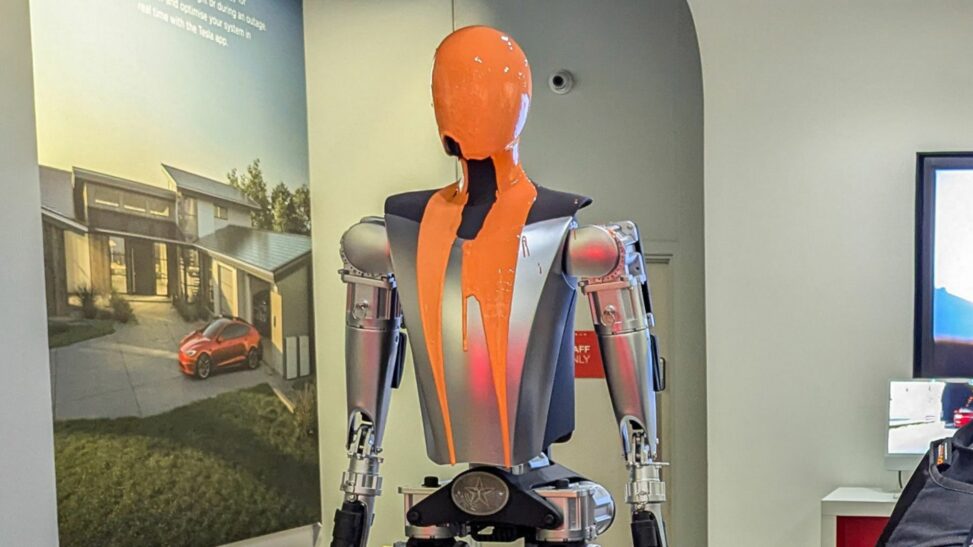 Just stop oil protesters who poured liquid on tesla robot sentenced