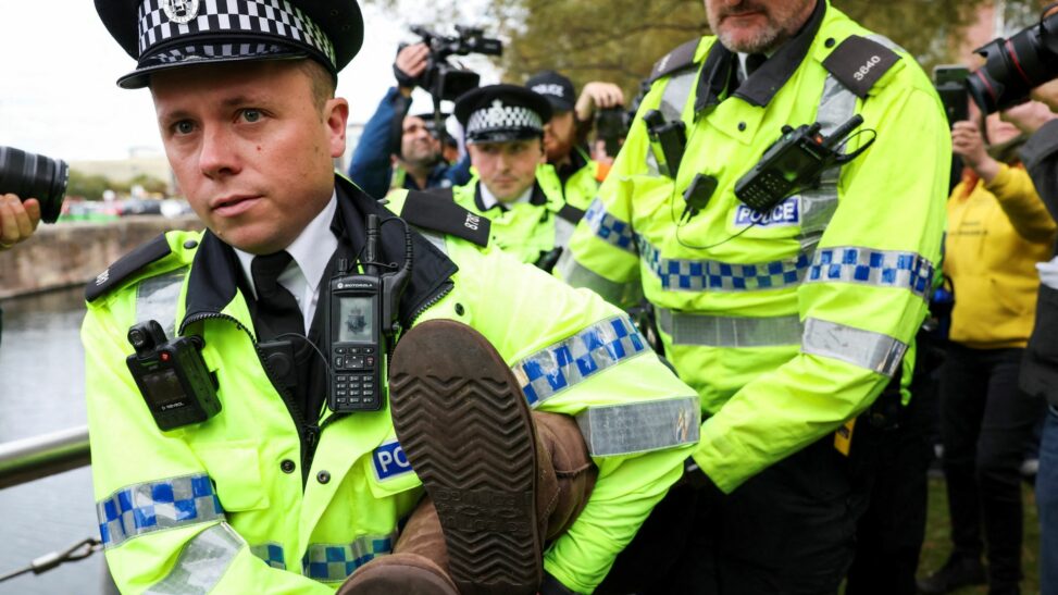 Arrests made as palestine action supporters protest at labour conference
