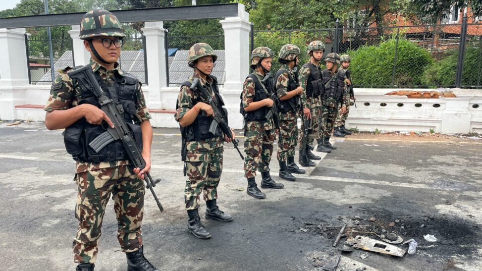 Military curfew brings an uneasy calm to nepal's capital after violent protests