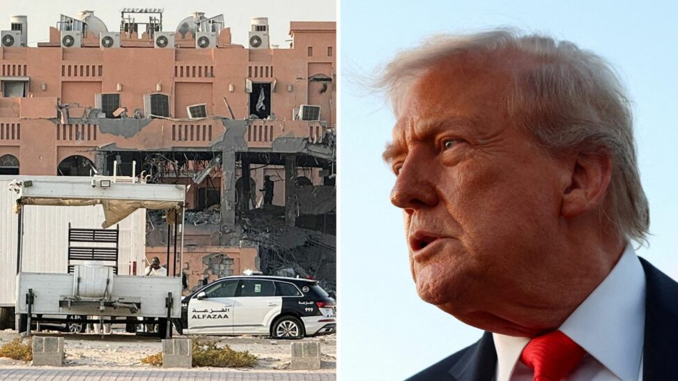 Trump denies knowledge of israel's 'unfortunate' strike on qatar as starmer joins global condemnation