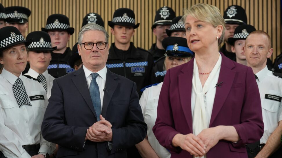 Yvette cooper attempts to seize the limelight from reform on immigration