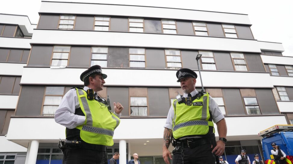 Man arrested after fire at asylum seeker hotel