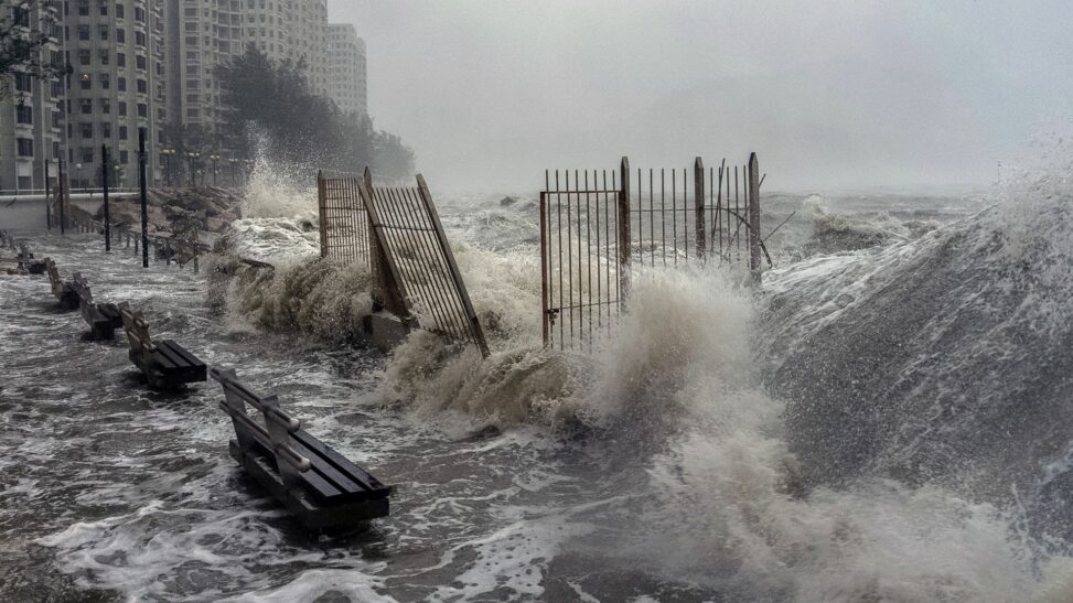 Ferocious wind and rain as super typhoon brings megacities to a standstill