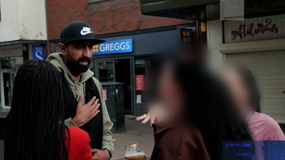Two women arrested in nuneaton on suspicion of a public order offence after sky news interview