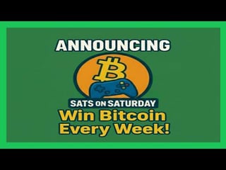 Announcing sats on saturday livestream — win bitcoin every week!