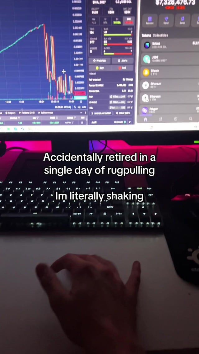 Guy rugpulls people and posts it on tiktok