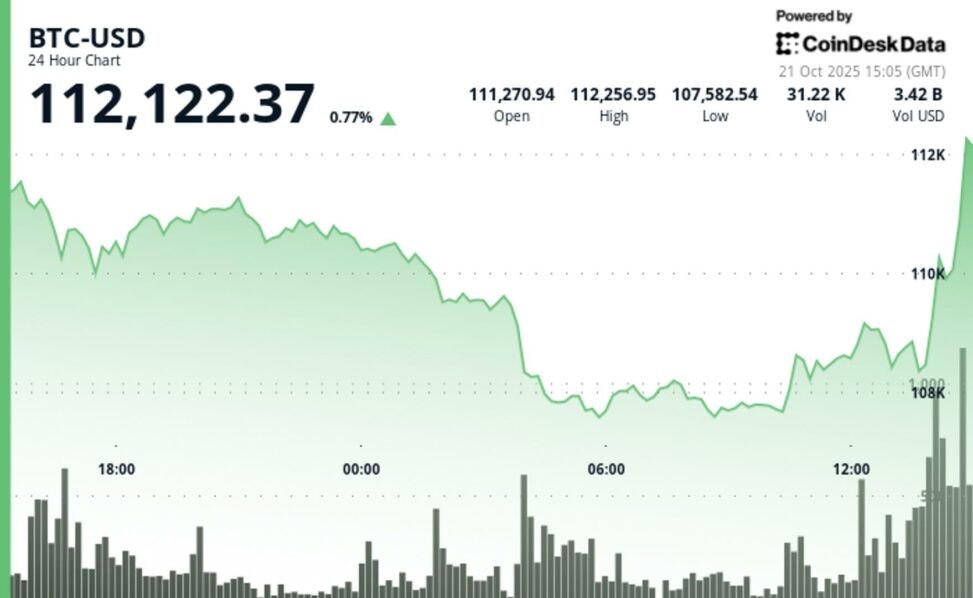 Bitcoin catches bid, jumping above $112k as gold and silver plunge