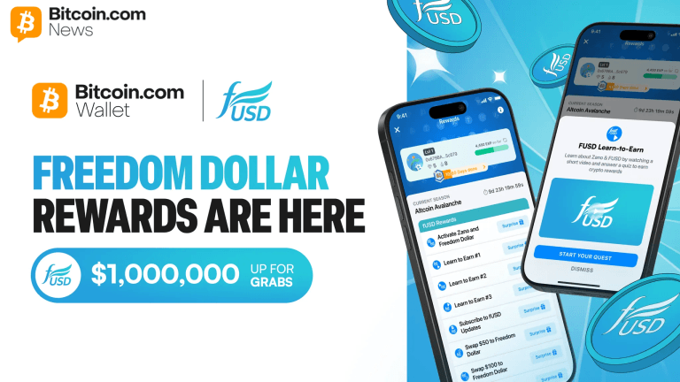 Bitcoin.com launches $1m freedom dollar (fusd) rewards campaign to accelerate adoption of private, censorship resistant payments