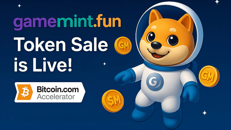 Gamemint.fun selected for bitcoin.com accelerator; $gm token sale now live on ethereum