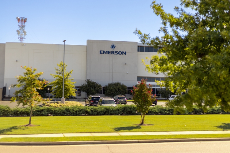 Emerson downgraded to hold at wells fargo on lack of near term catalysts
