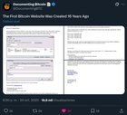 The first bitcoin website was created 16 years ago