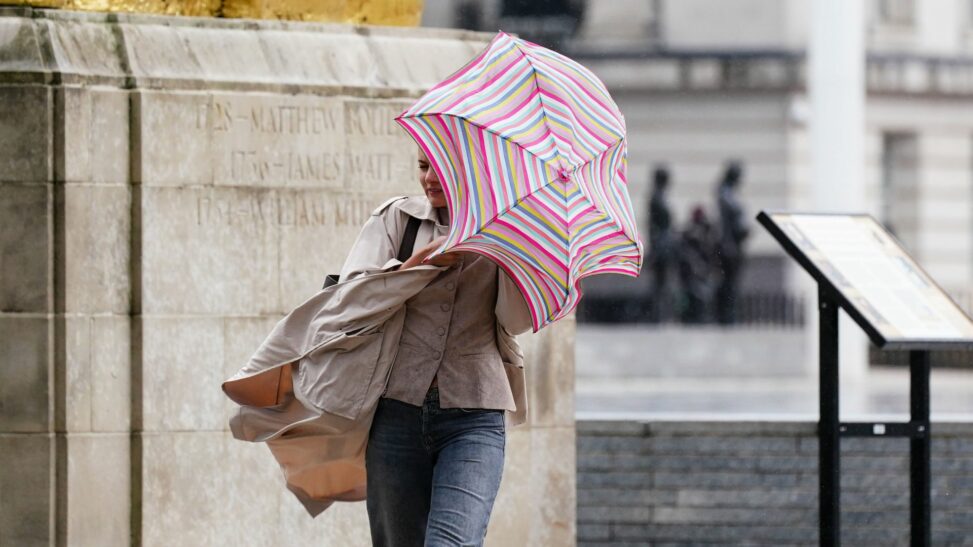 Met office names first storm of season as it issues warnings for strong winds and heavy rain
