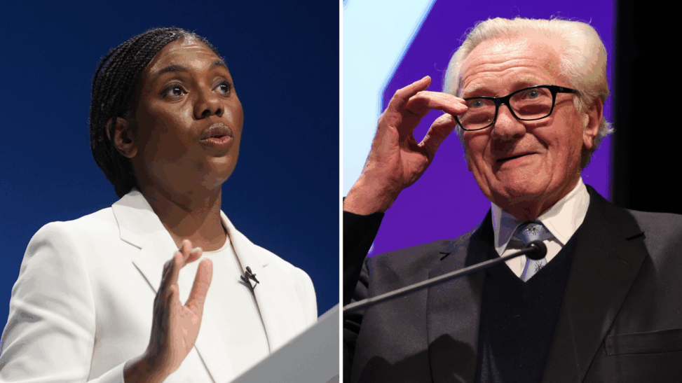 Lord heseltine attacks badenoch's new policies and calls farage a 'phoney'
