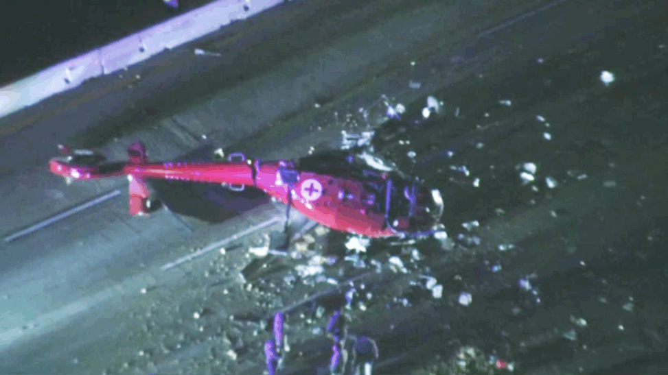 Three people critical after helicopter crash in california