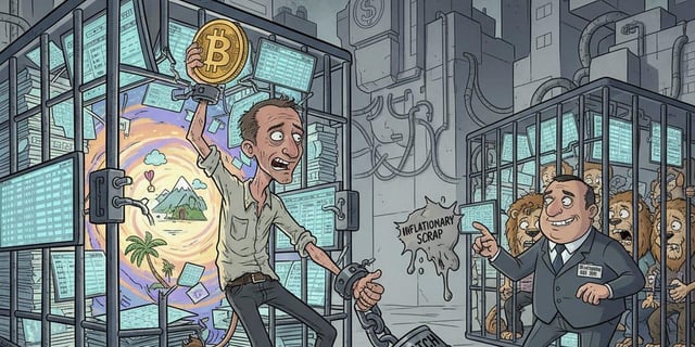 Bitcoin doesn't promise comfort. it promises escape. the escape is not a single event. it is a process. it is the process of learning, of taking responsibility, of slowly, transaction by transaction, moving your life force from their system to this one.