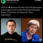 Cz to file defamation lawsuit against elizabeth warren