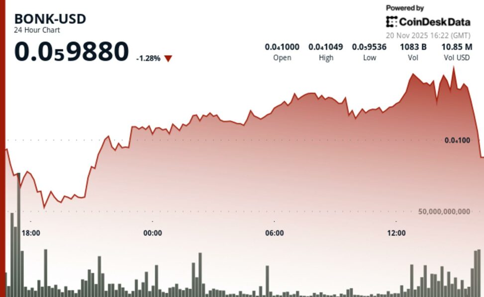 Bonk holds range as heavy volume marks key support retest