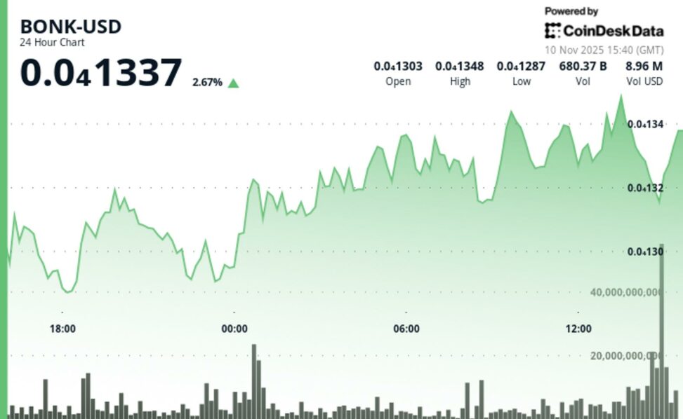 Bonk rises 1.7% as breakout momentum holds