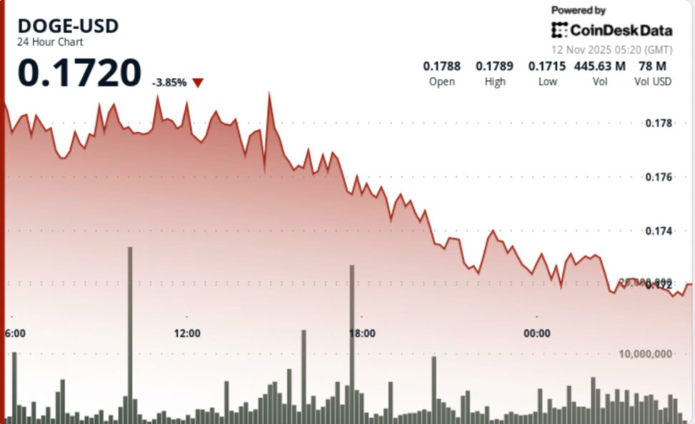 Dogecoin near make or break zone as fresh bitcoin slide pulls down majors by 5%