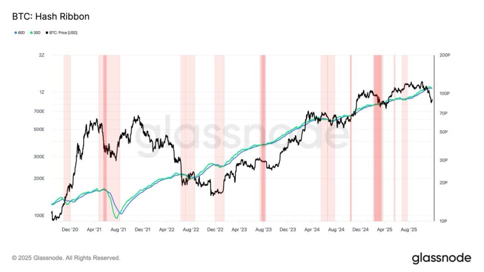 Hash ribbon flashes signal that often marks cyclical bottoms for bitcoin price