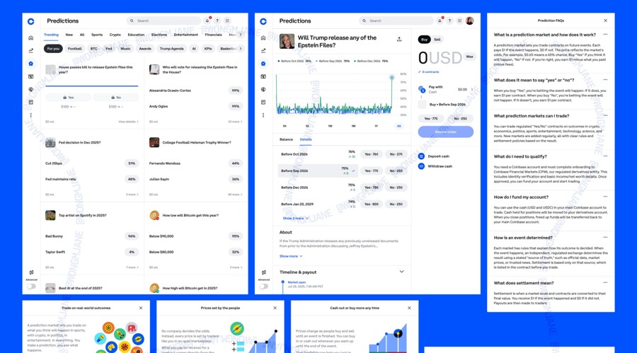 Is coinbase building a secret prediction markets site with kalshi?