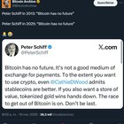 Peter schiff in [insert your favorite year]: "bitcoin has no future"
