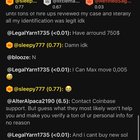 How can i see the amount from a holder in the chat?