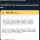 Satoshi nakamoto explains how bitcoin started