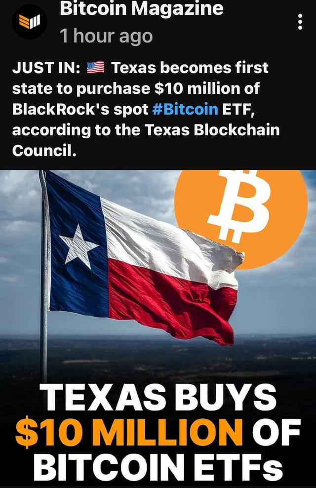 The great state of texas acquires bitcoin