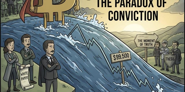 Bitcoin below $100,000: the moment of truth and the paradox of conviction.