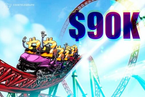 Bitcoin gives up $90k at us open as two week exchange outflows near 35k btc