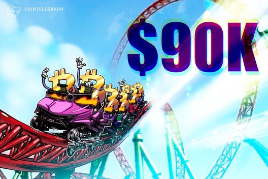 Bitcoin gives up $90k at us open as two week exchange outflows near 35k btc