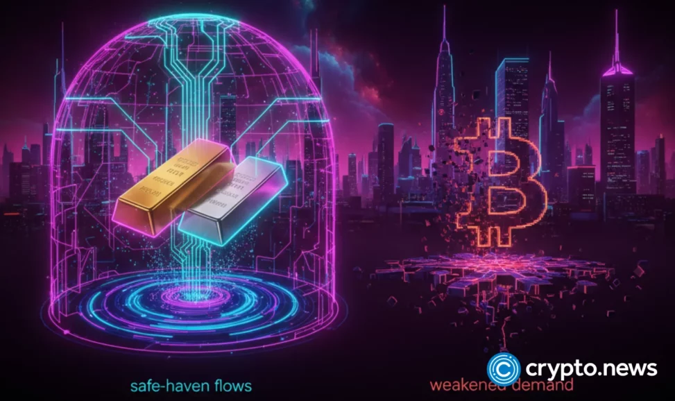 Bitcoin demand weakens as gold, silver attract safe haven flows