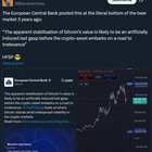 Ecb said bitcoin was "on a road to irrelevance"… right at the bottom 3 years ago. peak comedy.
