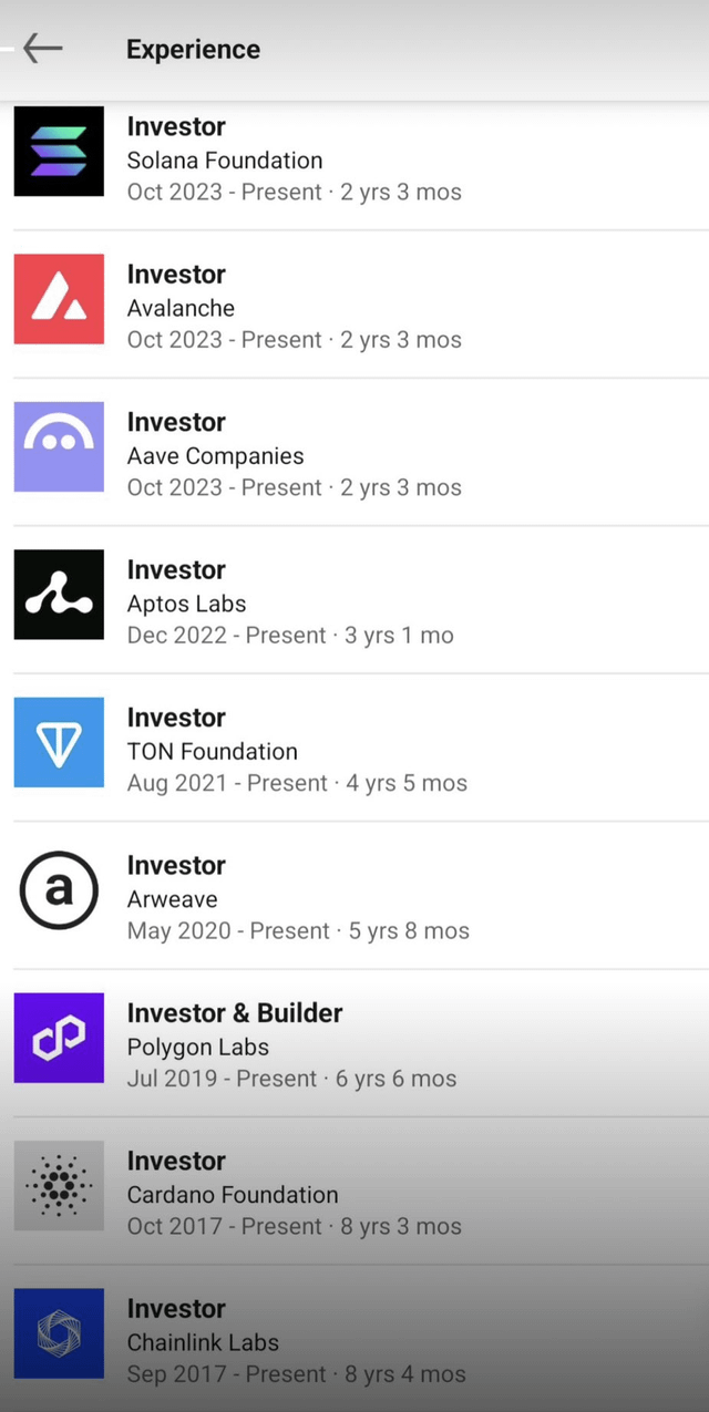 Updating your linkedin after buying $10 worth of crypto