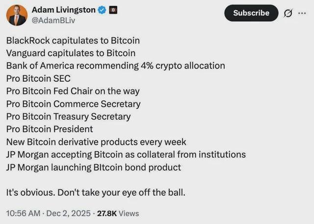I'm starting to think that we might not even have a bear cycle. we just had a mild appetizer of a bull cycle, which will be followed by the main event, fueled by quantitative easing, rate cuts, flooding of liquidity, and sovereign and institutions arms race.