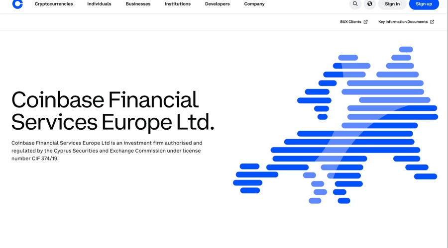 Coinbase to use cyprus license to offer crypto perps and futures, closes bux's cfd accounts
