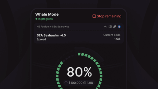 Cloudbet introduces whale mode, a first of its kind automated position builder for sports betting