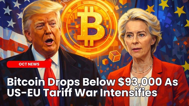 Bitcoin drops below $93,000 as us eu tariff war intensifies