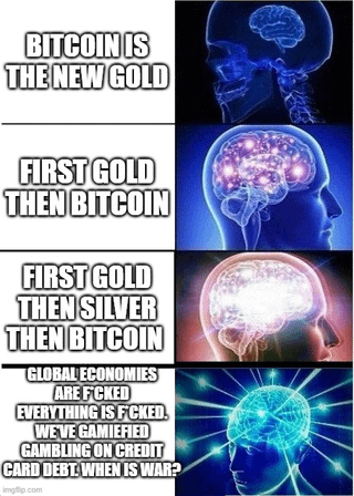 How are all the, first gold then bitcoin believers doing?