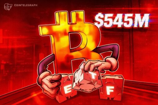 Bitcoin etfs extend losses with $545m outflows as btc nears $70k