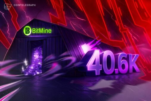 Bitmine buys 40,613 eth during sell off as ether strategy faces deep drawdown