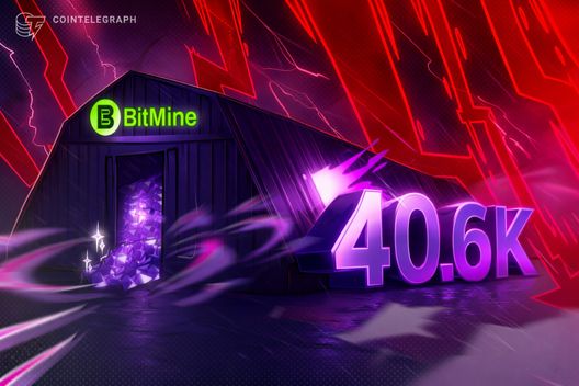 Bitmine buys 40,613 eth during sell off as ether strategy faces deep drawdown