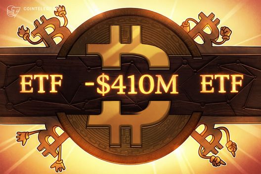 Bitcoin etfs bleed $410m as standard chartered slashes btc target