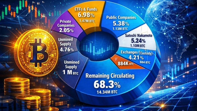 Who controls how much bitcoin in 2026? is btc centralized now?