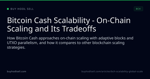 Bch scalability on chain scaling and its tradeoffs