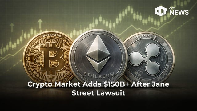 Crypto market adds $150b+ after jane street lawsuit