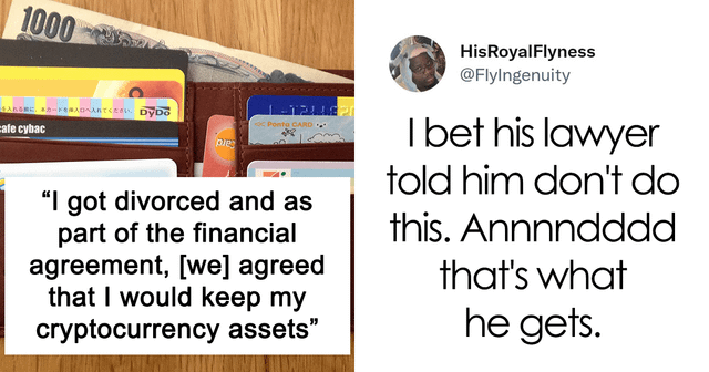 Folks online are cracking up at this man for choosing crypto assets over the house in his divorce