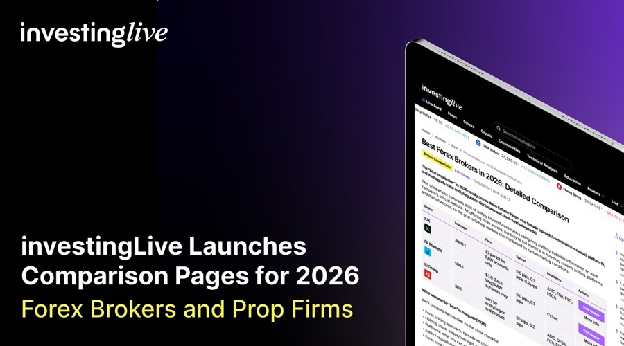 Investinglive launches 2026 broker & prop firm comparisons