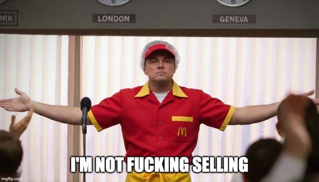 I'm not fucking selling